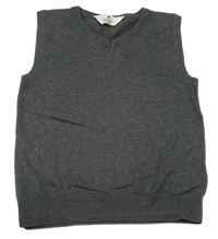 Tmavosivá melírovaná svetrová vesta H&M
