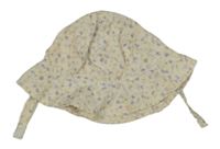 Béžový květovaný klobouk George