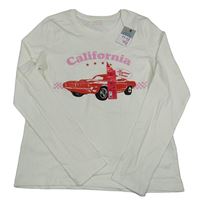 Nové - Smetanové triko s autem Primark