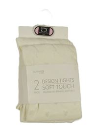 Nové - 2x smetanové silonky - se srdíčky + s puntíky Dunnes