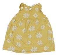 Žlté kvetované bavlnené šaty H&M