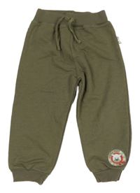 Khaki tepláky s medvěďom