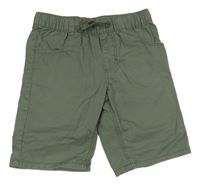 Khaki plátěné kraťasy Topolino