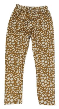 Hnedé vzorované legíny Shein