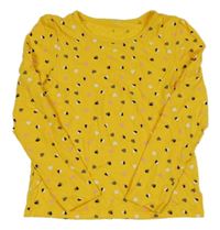 Hořčicové triko se srdíčky