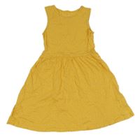 Horčicové bodkovaná é bavlnené šaty C&A