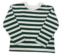 Smetanovo-zelené pruhované triko M&S