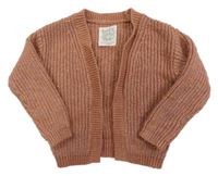 Skořicový trblietavý svetrový cardigan C&A