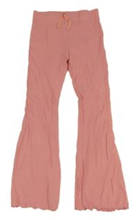 Růžové žebrované flare legíny M&S