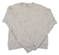 Béžový rebrovaný ľahký sveter H&M