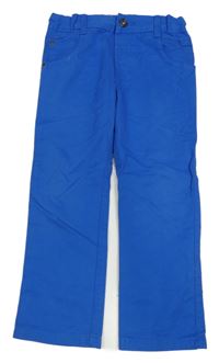 Modré plátenné nohavice M&S