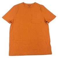 Oranžové melírované tričko s vreckom F&F
