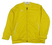 Žlutá sportovní propínací mikina s logem Adidas