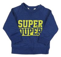 Tmavomodrá mikina s nápisom H&M