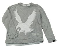 Sivá mikina s orelom