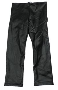 Černé koženkové legíny 