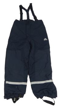 Tmavomodré šusťákové oteplovačky H&M