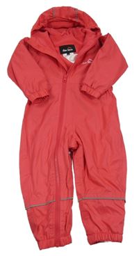 Růžová šusťáková jarní kombinéza s logem a kapucí Peter Storm