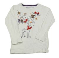 Bílé triko s jelenem 