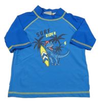 Modré UV tričko s dinem Alive