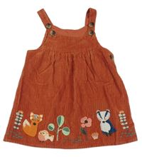 Tehlové na traké menšestrové šaty s obrázkami M&S