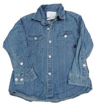 Modrá lehká riflová košile s kapsami 