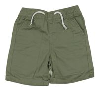Khaki plátenné kraťasy Primark