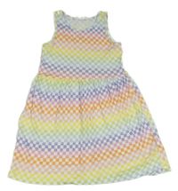 Bielo-farebné kockované šaty H&M
