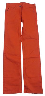 Červené plátenné nohavice Pocopiano