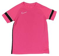 Neónově ružovo-čierne športové funkčné tričko Nike