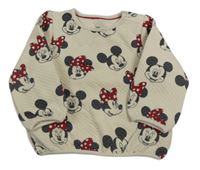 Smetanová prošívaná mikina s Minnie a Mickeym C&A