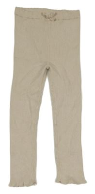 Béžové žebrované kamaše s mašlí George