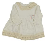 Nové - Biele šaty s krajkovými prvky