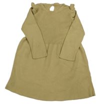 Pískové svetrové šaty s volánky George