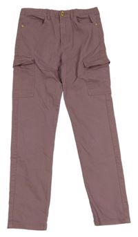 Fialové skinny rifle s kapsami Sinsay