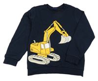 Tmavomodrá mikina s bágrom Lupilu