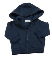 Tmavomodrá propínací mikina s kapucí Primark