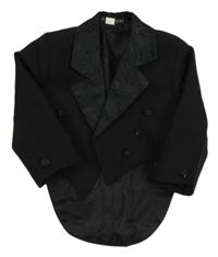 Černý frak s vzorovaným prvkem