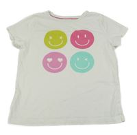 Bílé tričko se smajlíky George