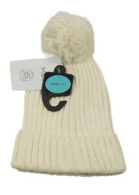 Nové - Smetanová čepice s bambulí M&S