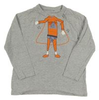 Sivé tričko s postavou Vertbaudet