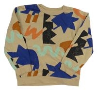 Béžovo-farebná vzorovaná mikina H&M