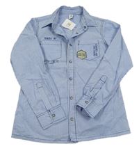 Nové - Bílo-modrá pruhovaná košile s nápisy Topolino