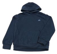 Tmavomodrá mikina s traktorom a kapucňou Primark