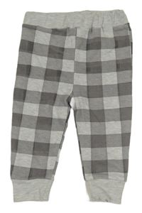 Sivé kockované tepláky