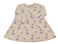 Svetloružové kvetované šaty Dopodopo