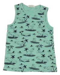 Svetlomodré tielko s diny H&M