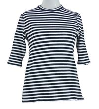 Dámský černo-bílý pruhovaný žebrovaný lehký svetr Massimo Dutti 