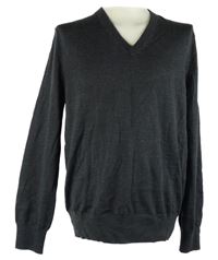 Pánský tmavošedý vlněný svetr Brooks Brothers 