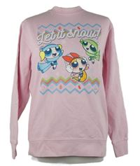 Dámská světlerůžová oversized mikina s potiskem 